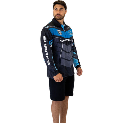 Sharks Cyber Fishing Shirt Mens - View 3