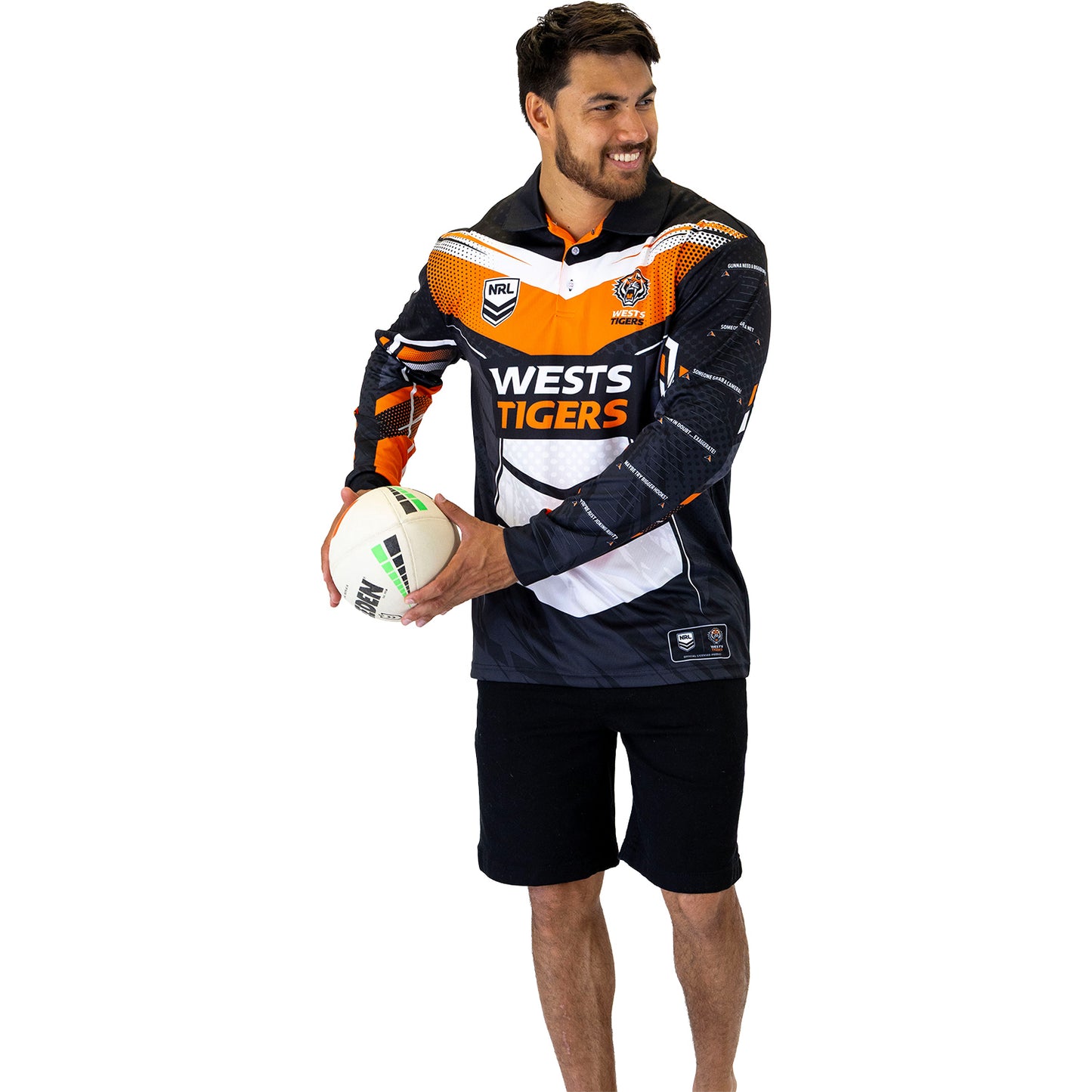 Wests Tigers Cyber Fishing Shirt Mens