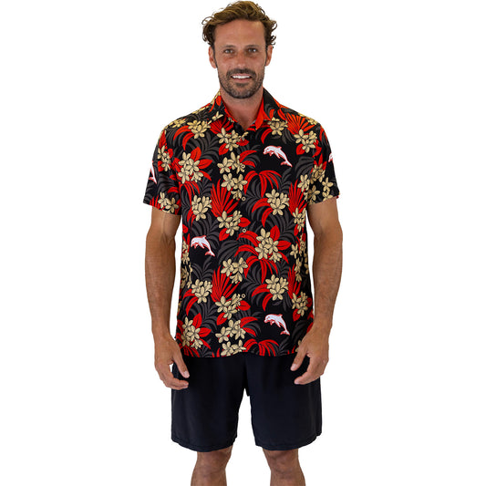 Dolphins Reef Hawaiian Shirt Mens - View 1