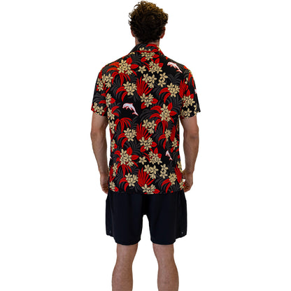 Dolphins Reef Hawaiian Shirt Mens - View 2