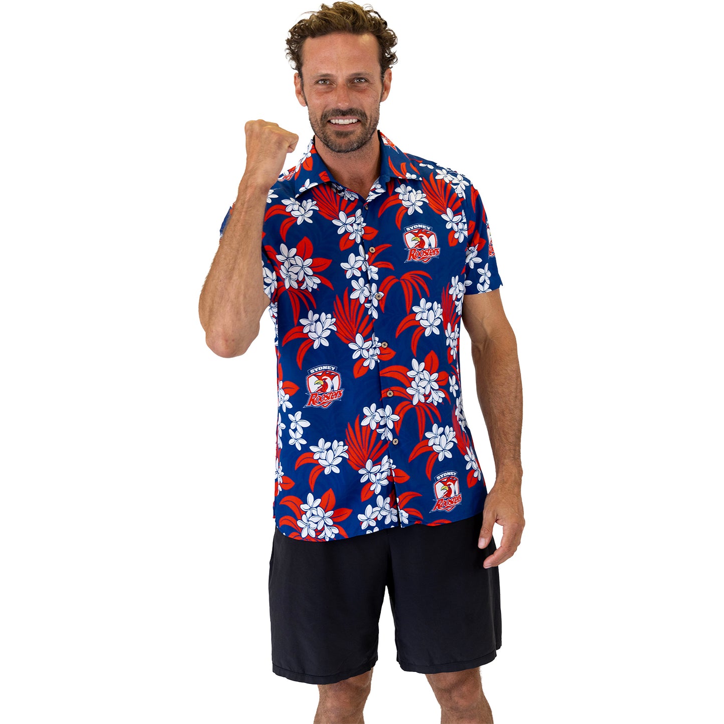 Roosters Reef Hawaiian Shirt Mens