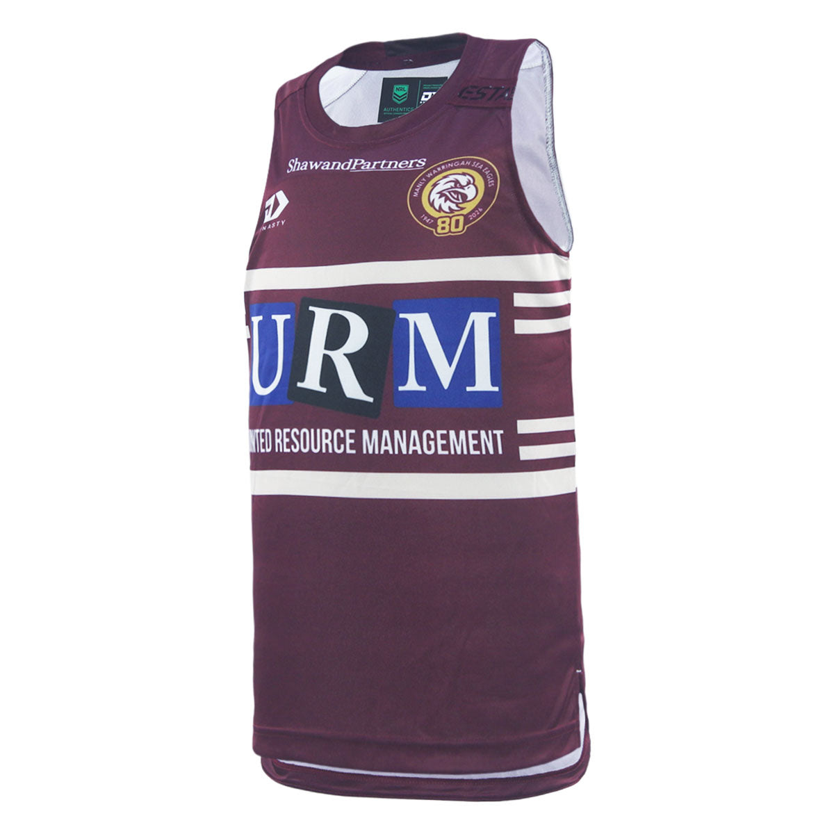 Manly Warringah Sea Eagles Mens 2026 Training Singlet Maroon