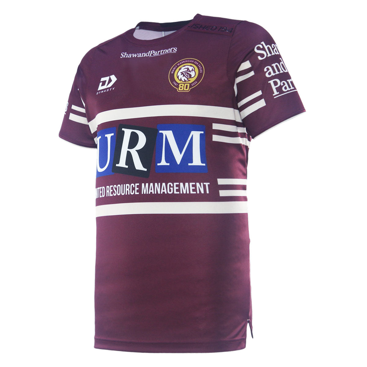 Manly Warringah Sea Eagles Mens 2026 Training Tee Maroon - View 2