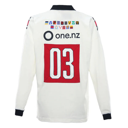 New Zealand Warriors Mens 2026 Fauxback Long Sleeve Polo - View 2