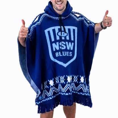 NSW Blues Dakota Woven Poncho - View 1