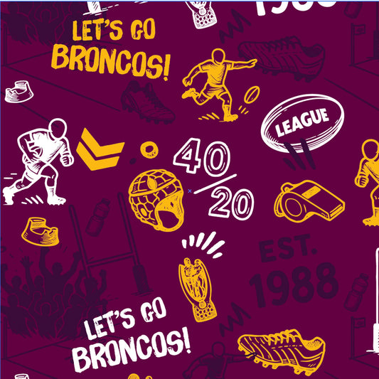Brisbane Broncos Scrambler Golf Polo - View 2