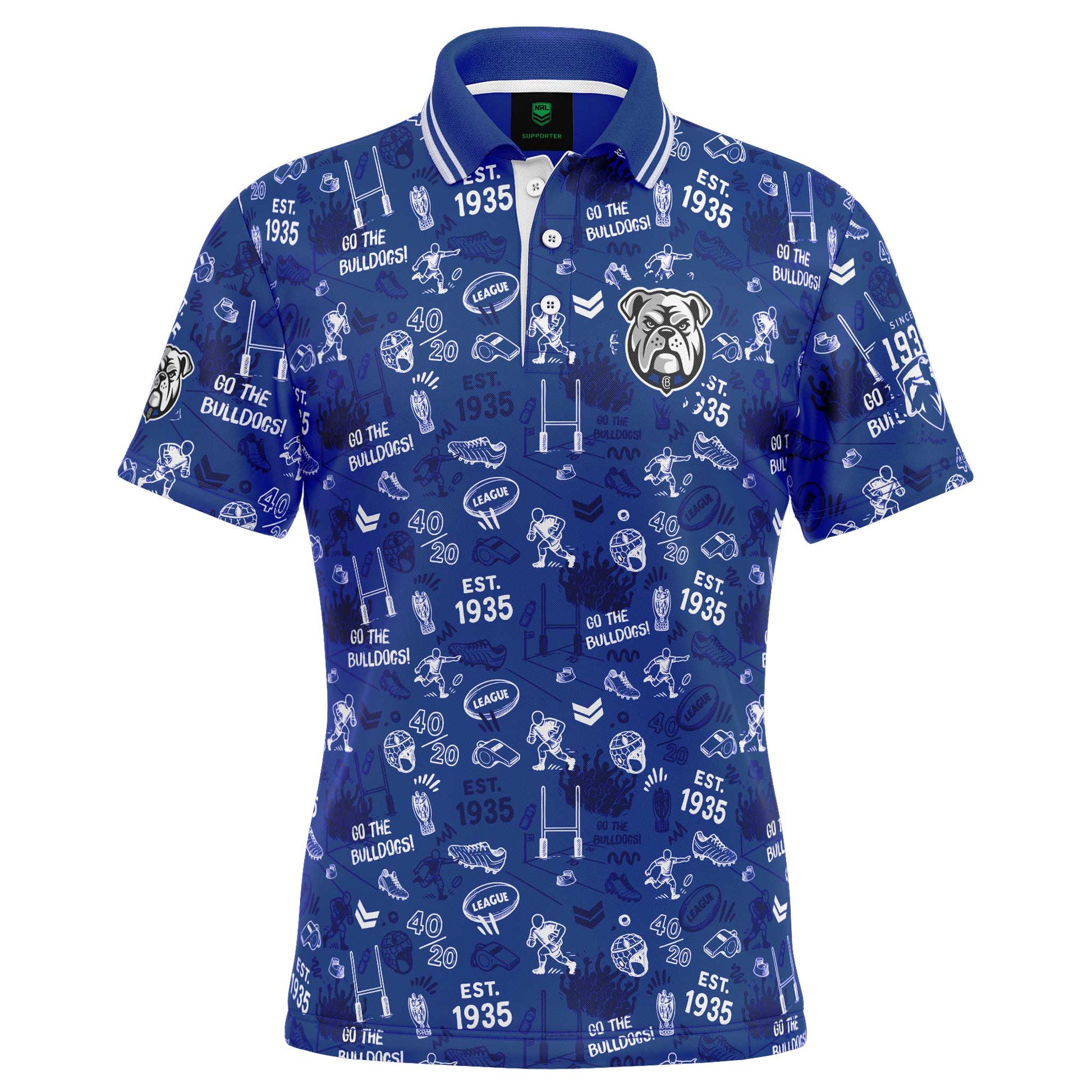 Canterbury-Bankstown Bulldogs Scrambler Golf Polo - View 1