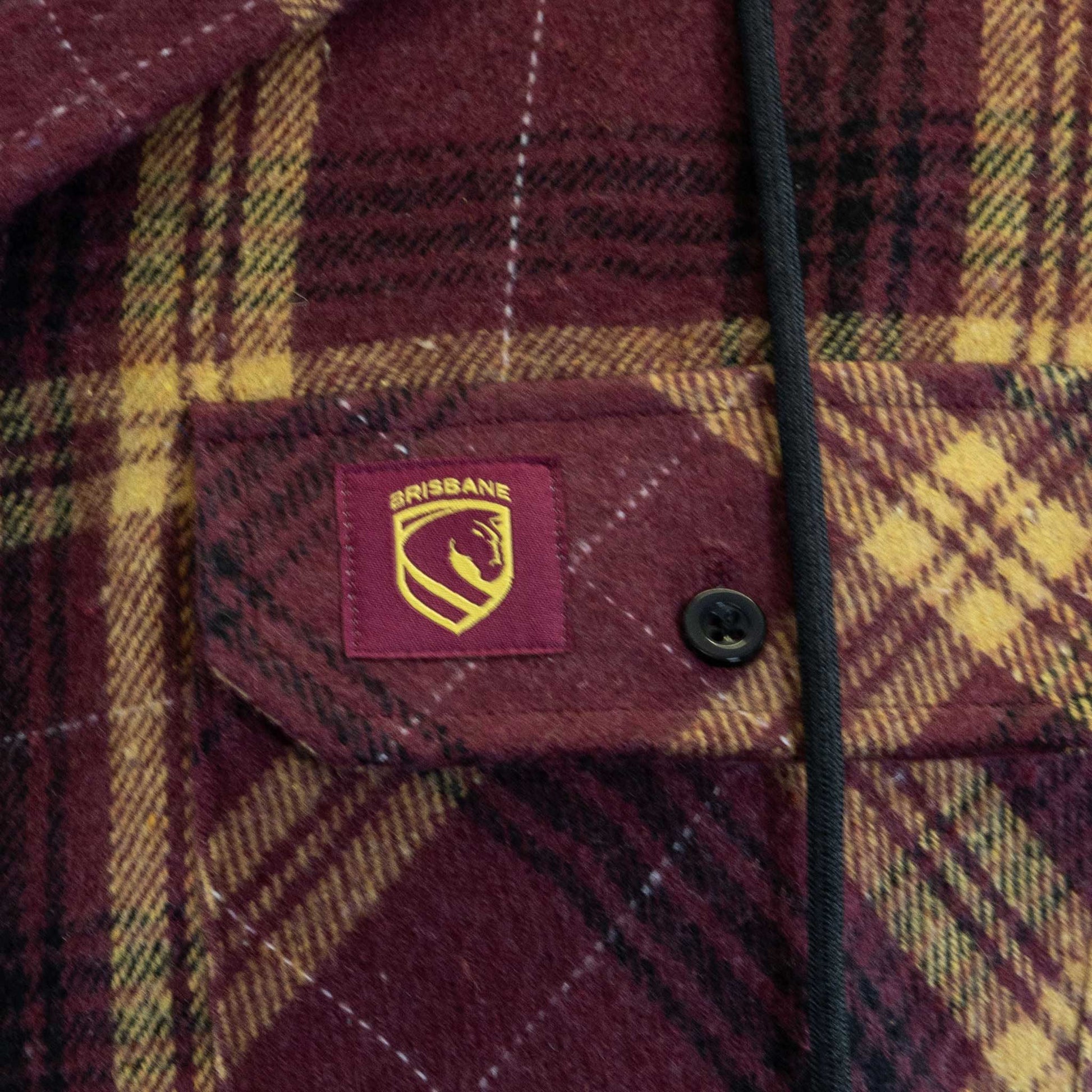 Brisbane Broncos Hooded Flannel Shirt - View 2