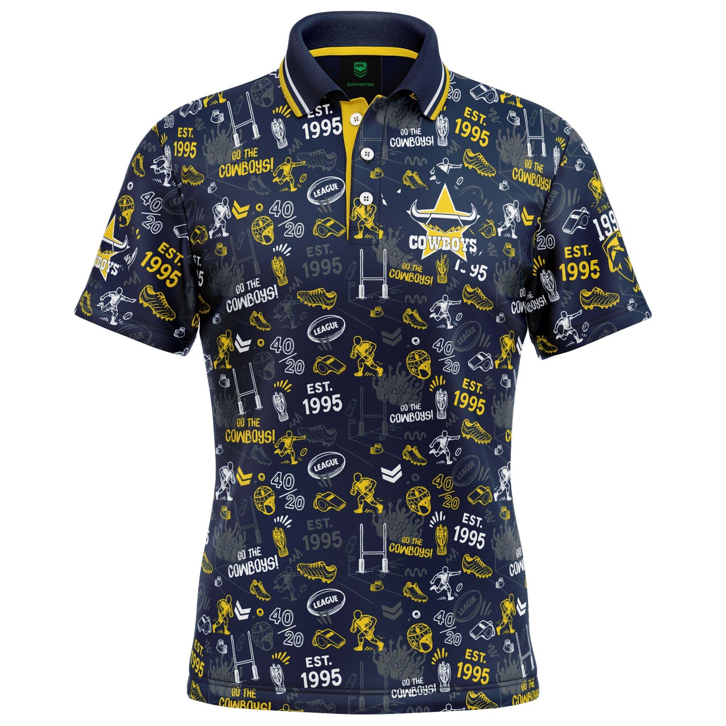 North Queensland Cowboys Scrambler Golf Polo