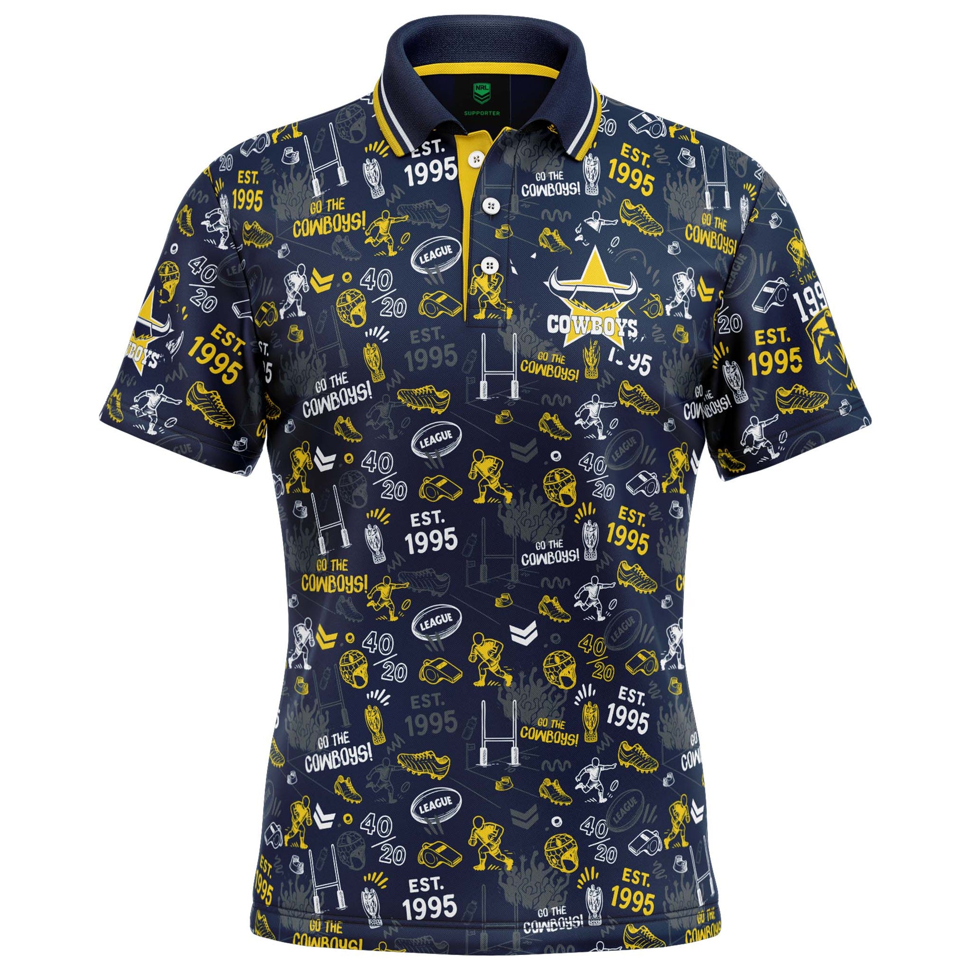 North Queensland Cowboys Scrambler Golf Polo - View 1