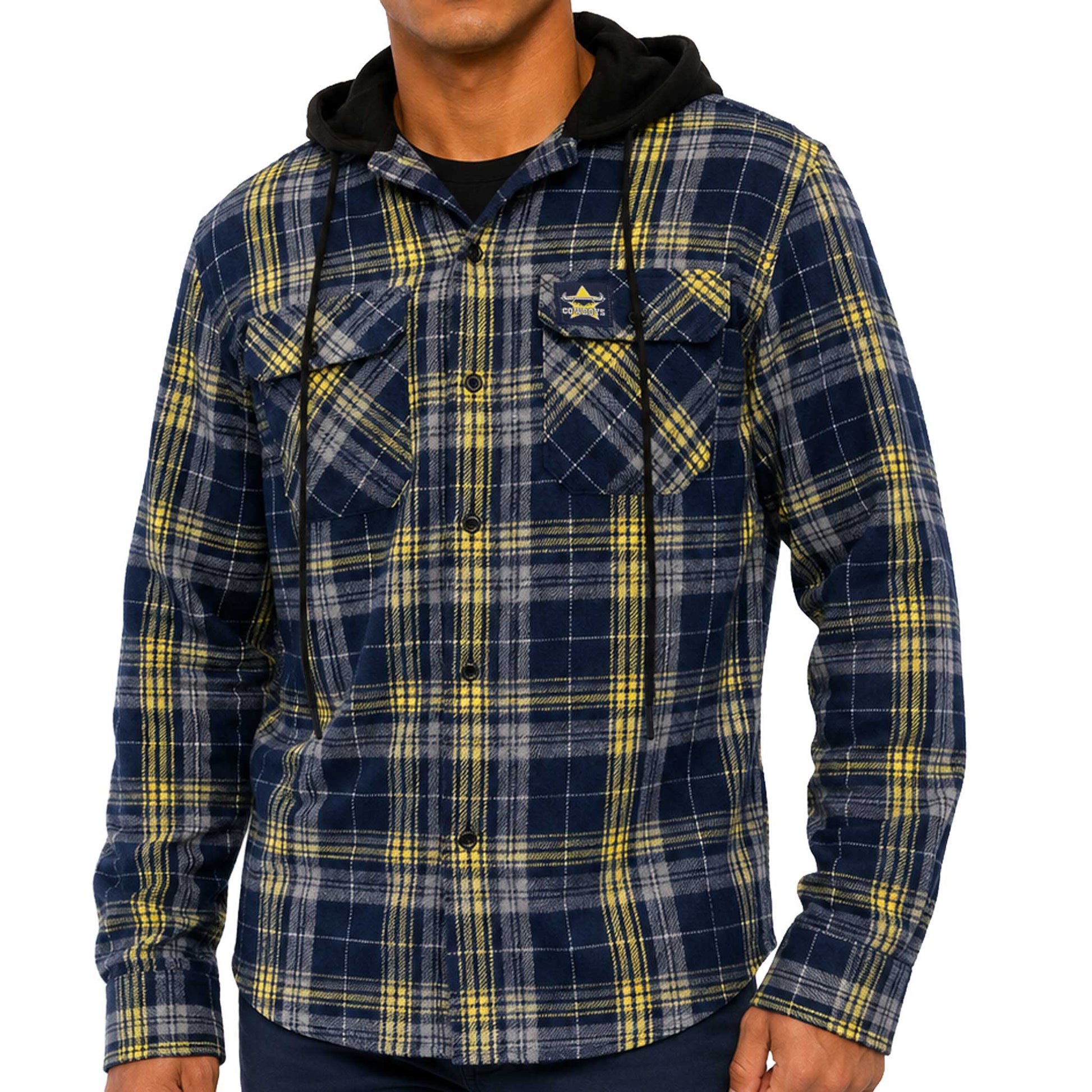 North Queensland Cowboys Hooded Flannel Shirt - View 1