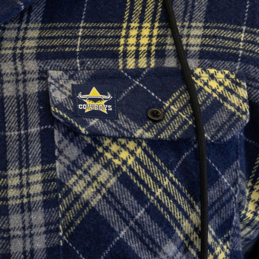 North Queensland Cowboys Hooded Flannel Shirt - View 2