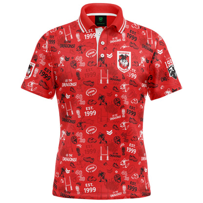 St George Illawarra Dragons Scrambler Golf Polo - View 1