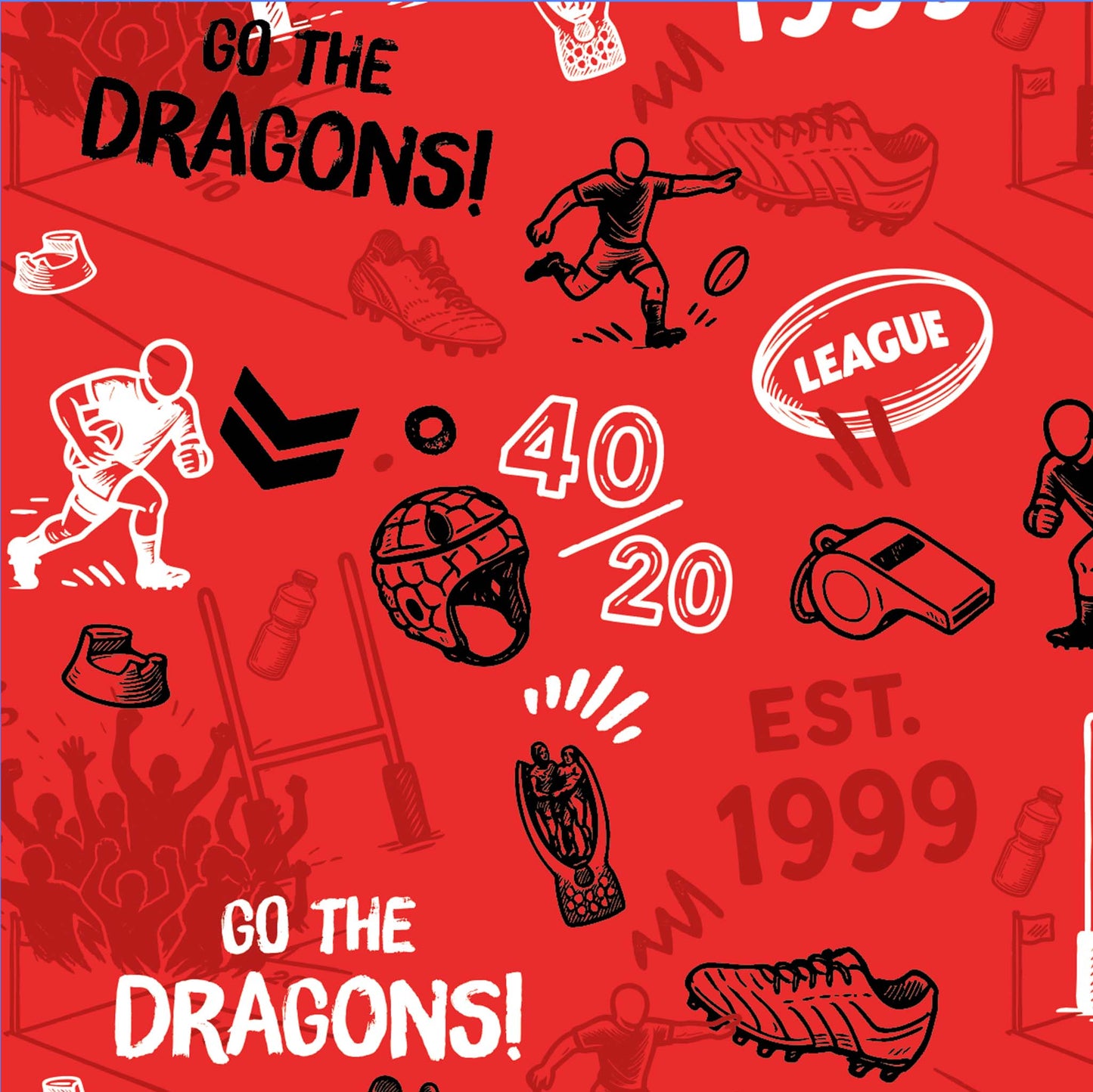 St George Illawarra Dragons Scrambler Golf Polo