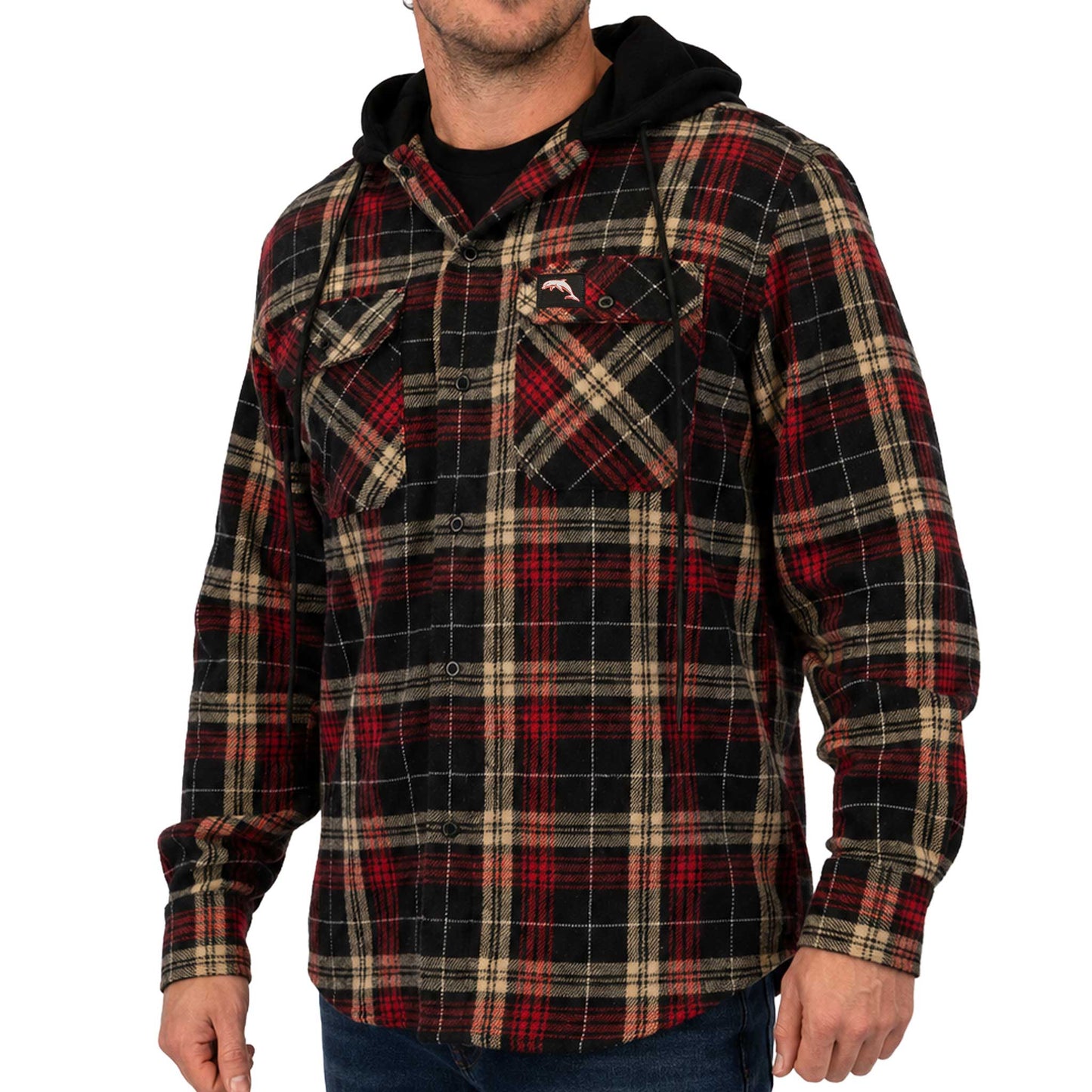 Dolphins Hooded Flannel Shirt