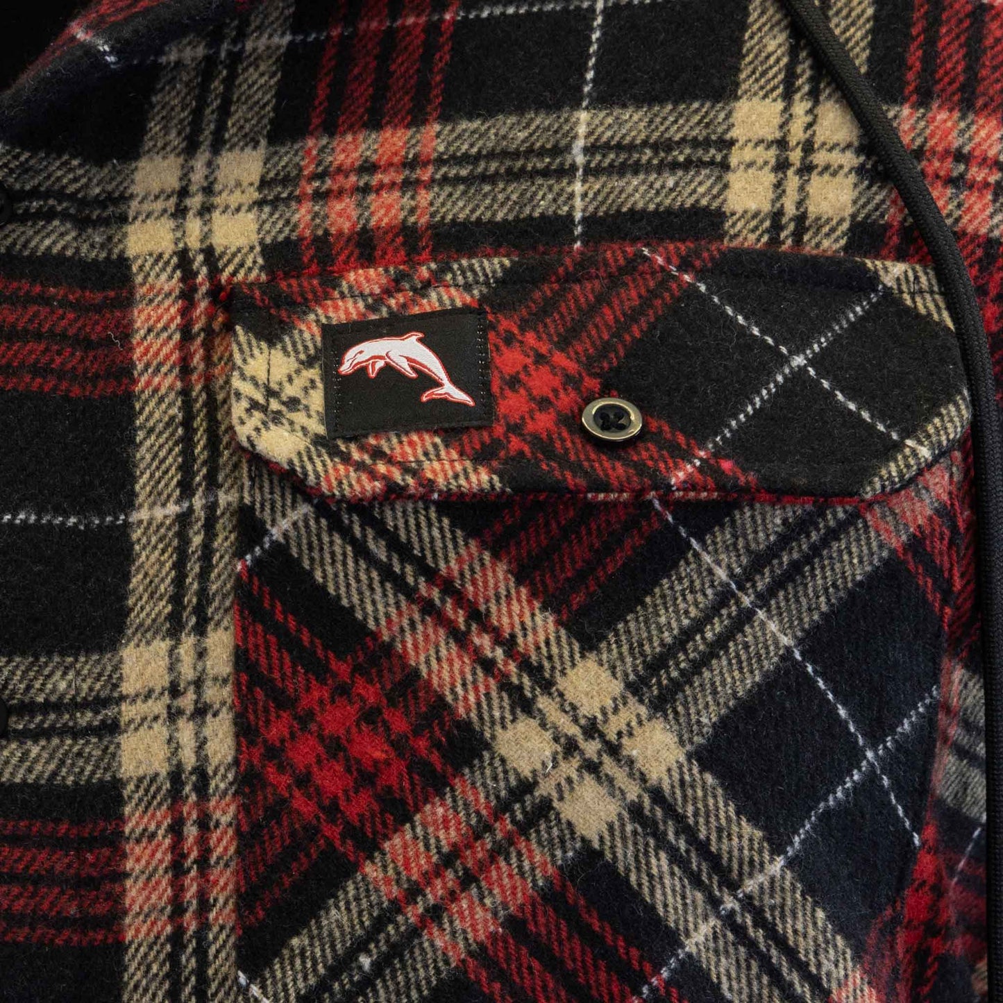 Dolphins Hooded Flannel Shirt
