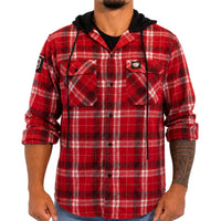 St George Illawarra Dragons Hooded Flannel Shirt