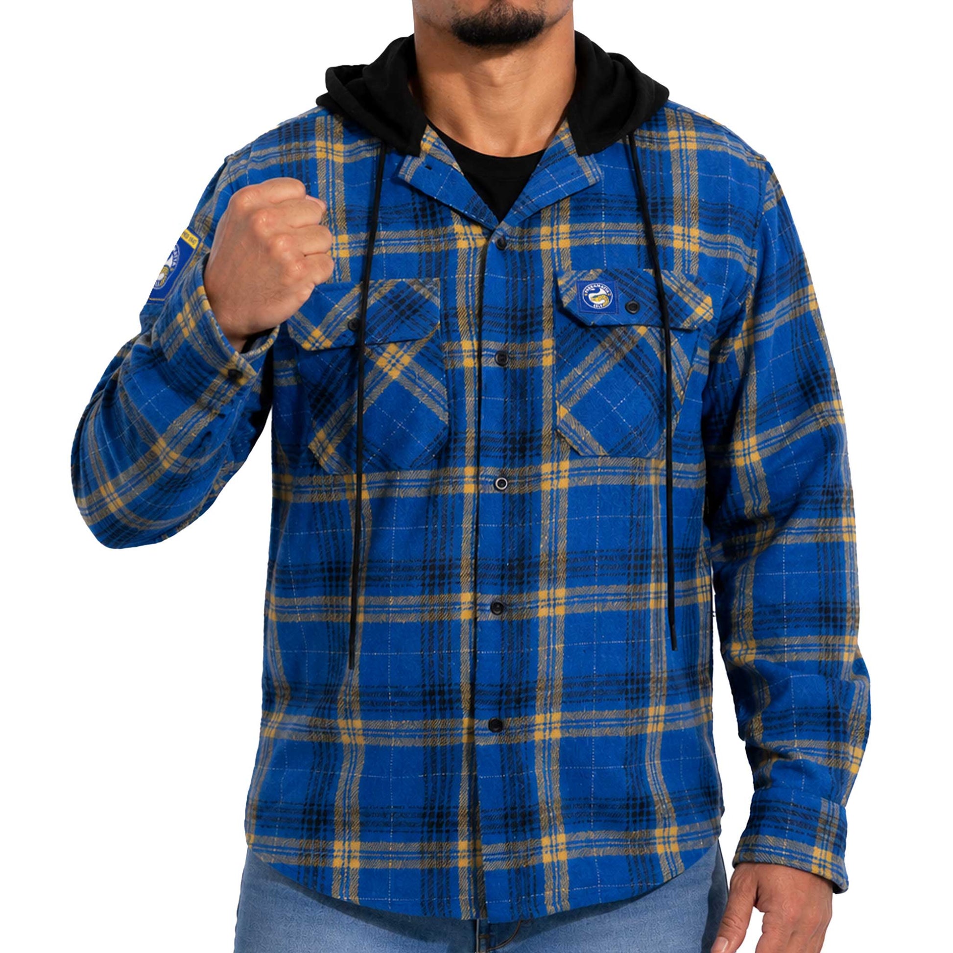 Parramatta Eels Hooded Flannel Shirt - View 1
