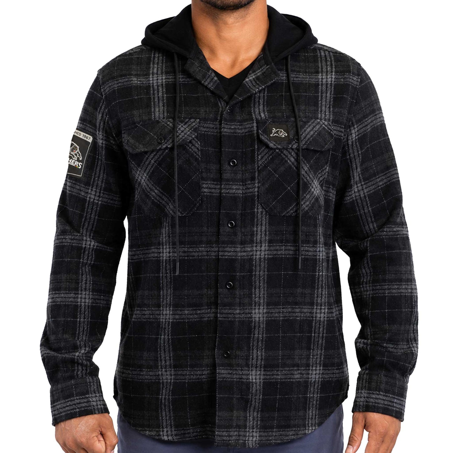 Penrith Panthers Hooded Flannel Shirt