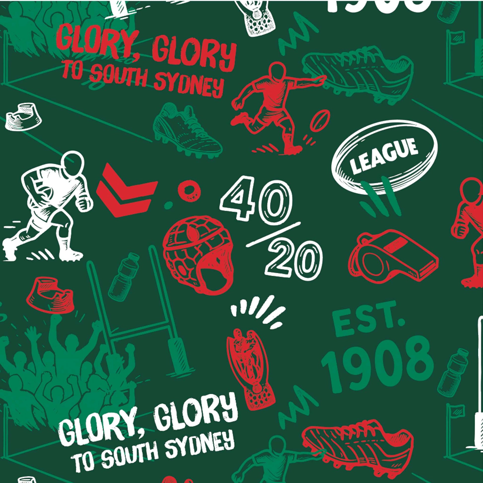 South Sydney Rabbitohs Scrambler Golf Polo - View 2