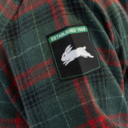 South Sydney Rabbitohs Hooded Flannel Shirt - View 3
