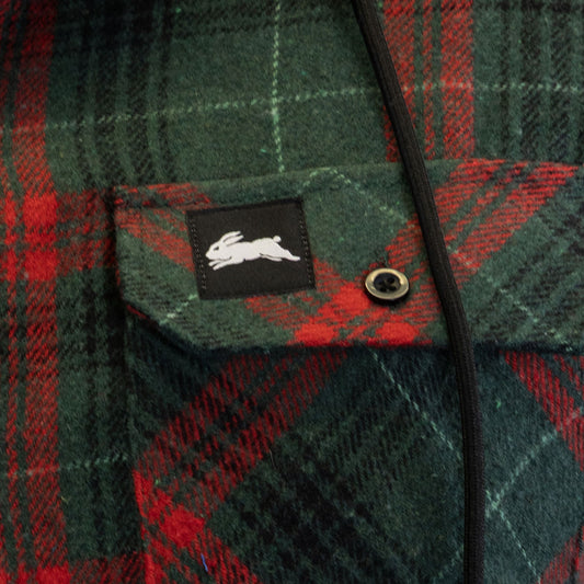 South Sydney Rabbitohs Hooded Flannel Shirt - View 2