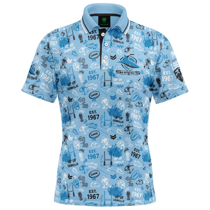Cronulla-Sutherland Sharks Scrambler Golf Polo - View 1