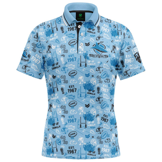 Cronulla-Sutherland Sharks Scrambler Golf Polo - View 1