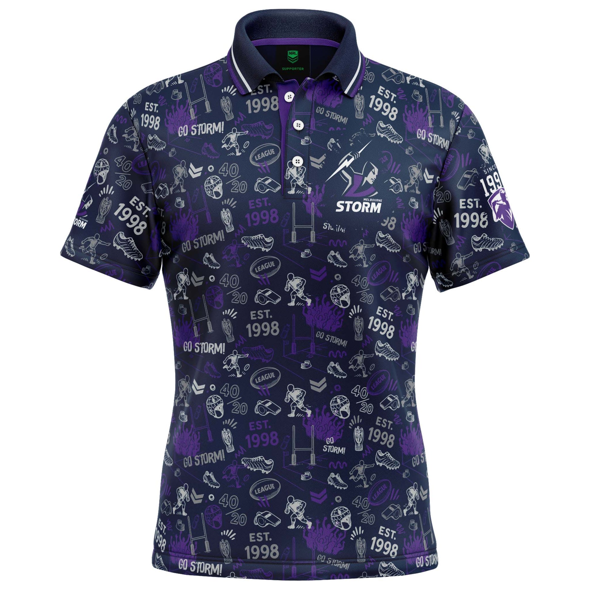 Melbourne Storm Scrambler Golf Polo - View 1