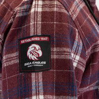 Manly Warringah Sea Eagles Hooded Flannel Shirt