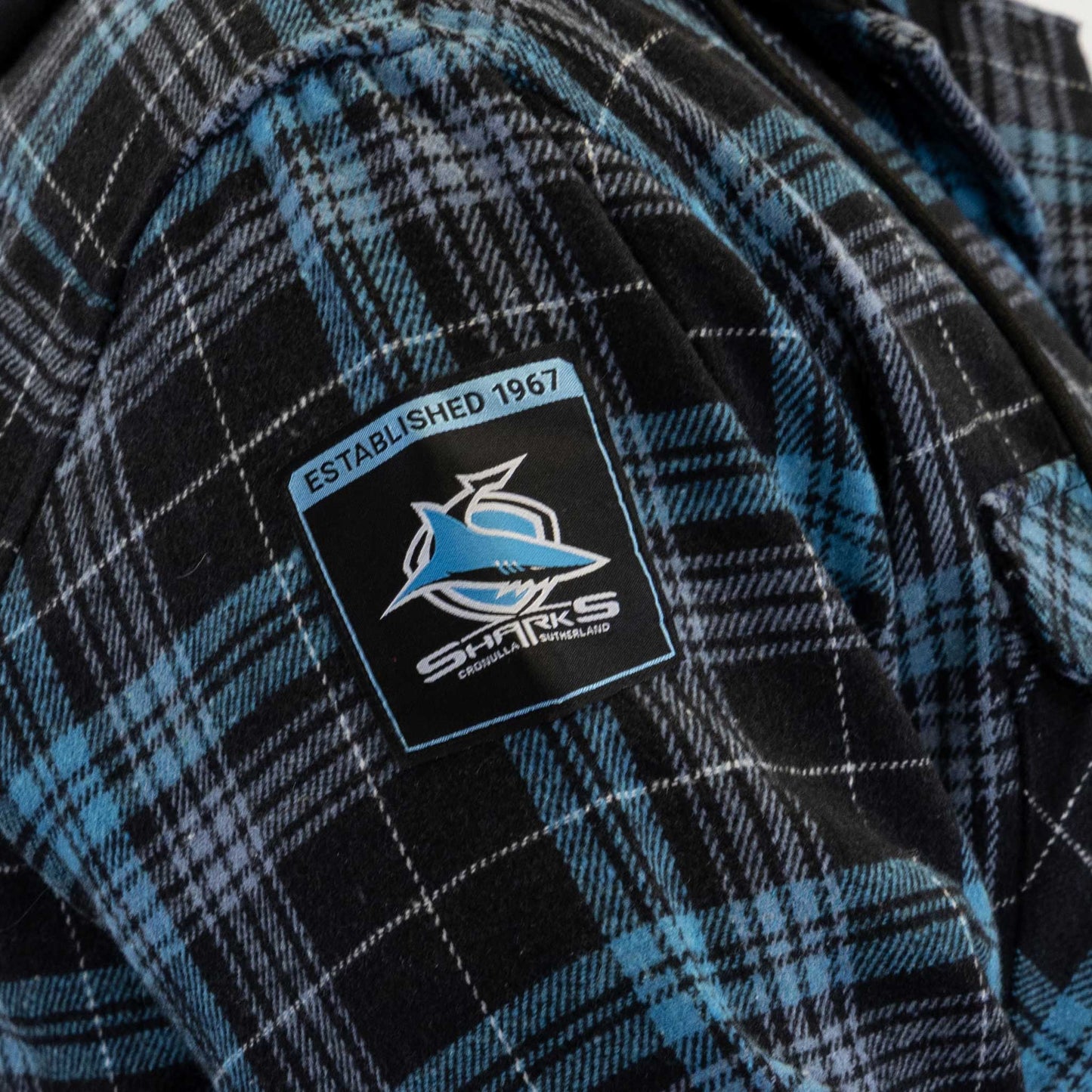 Cronulla-Sutherland Sharks Hooded Flannel Shirt