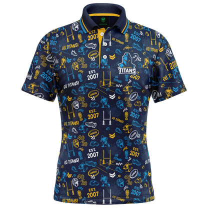 Gold Coast Titans Scrambler Golf Polo - View 1
