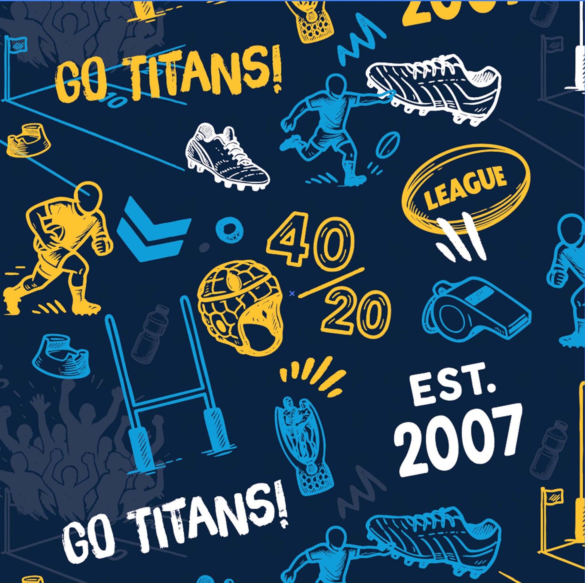 Gold Coast Titans Scrambler Golf Polo - View 2