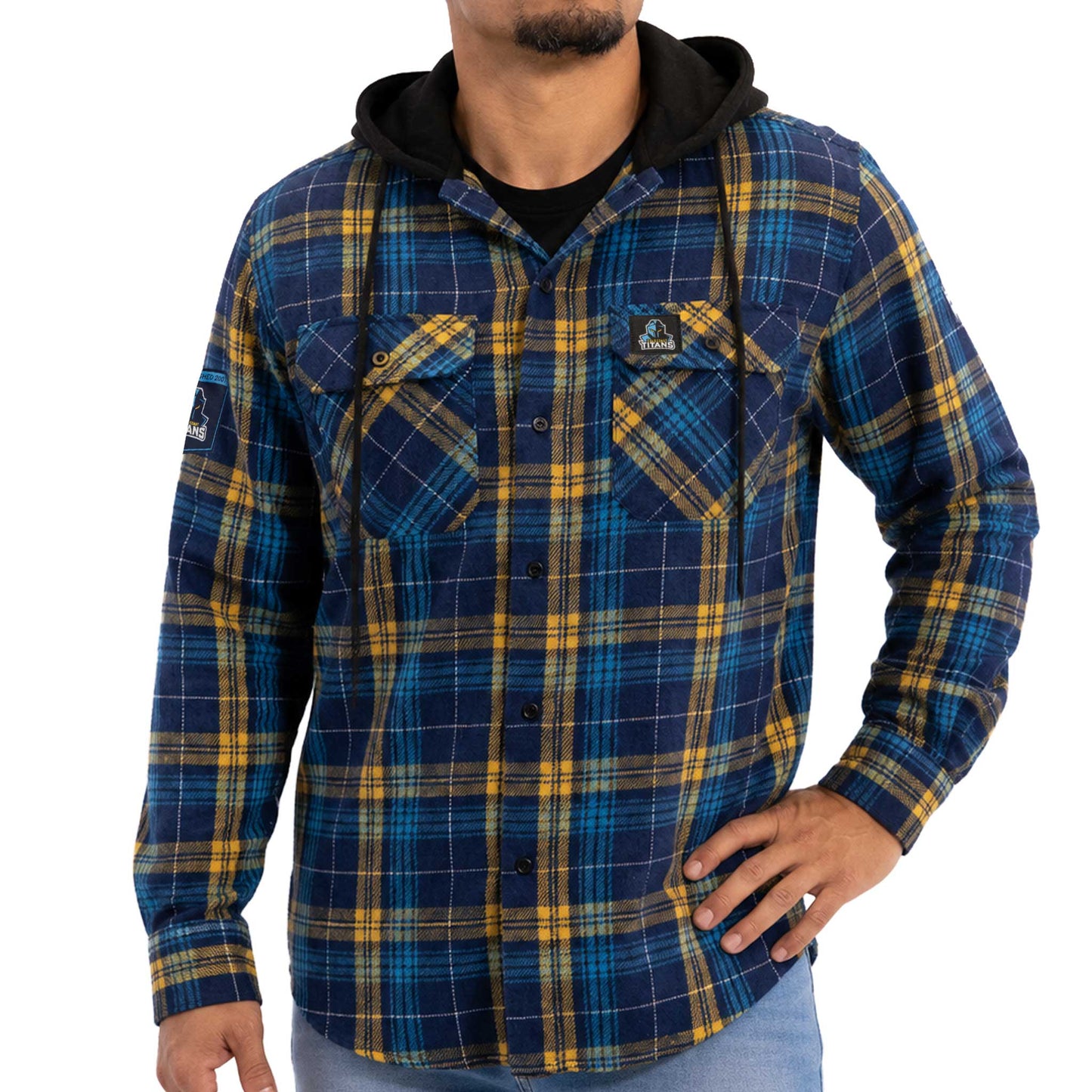 Gold Coast Titans Hooded Flannel Shirt