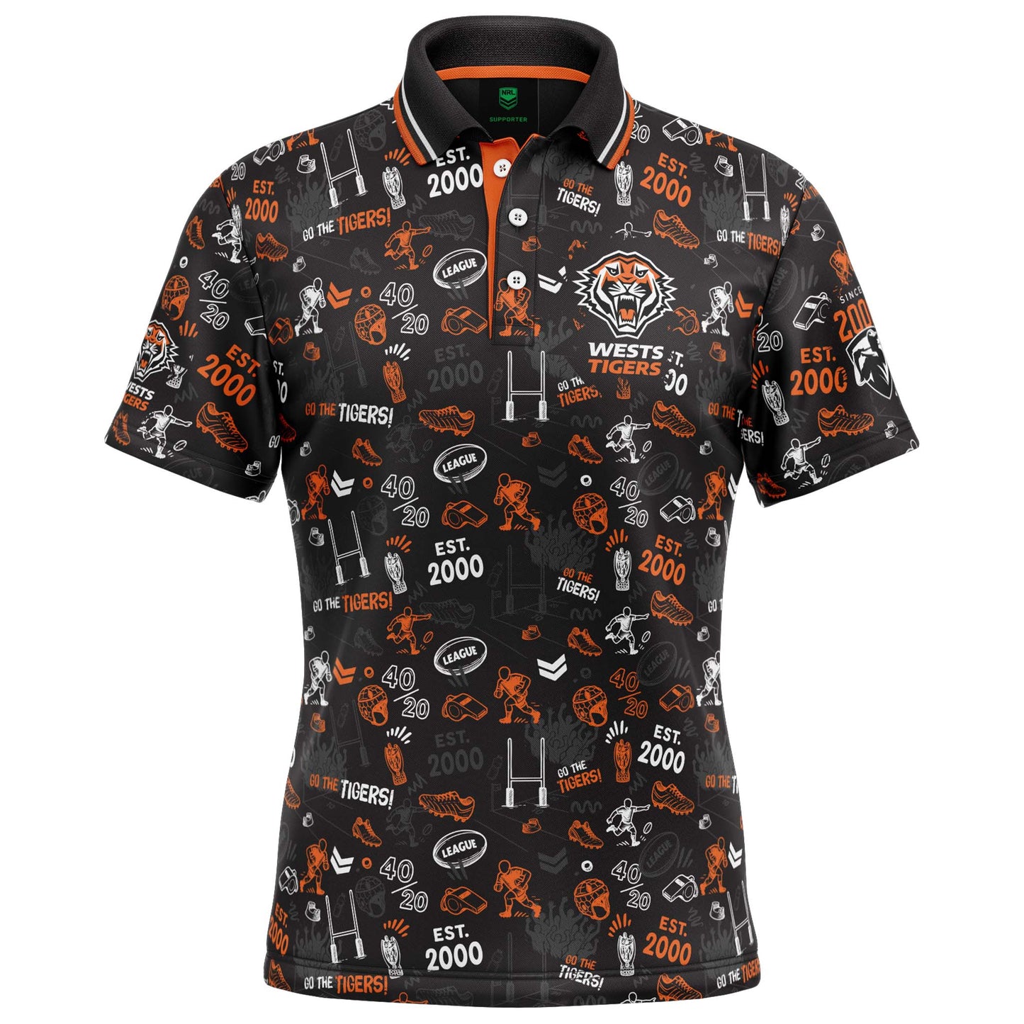 Wests Tigers Scrambler Golf Polo