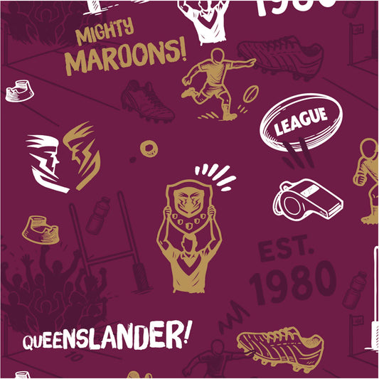 QLD Maroons Mens Scrambler Golf Polo - View 2