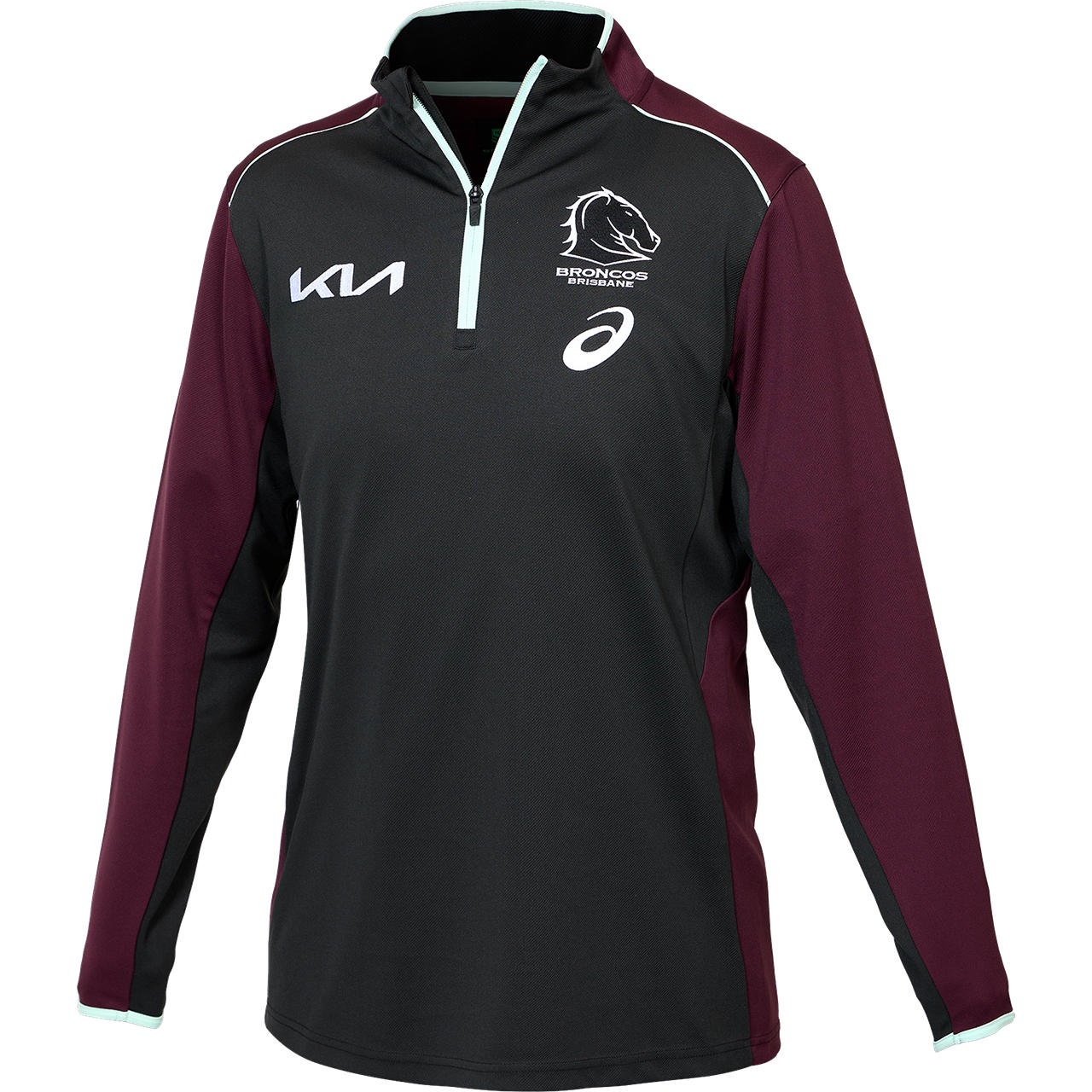 Brisbane Broncos 2025 Mens 1/4 Zip Warm Up Top
