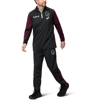 Brisbane Broncos 2025 Mens 1/4 Zip Warm Up Top - View 8