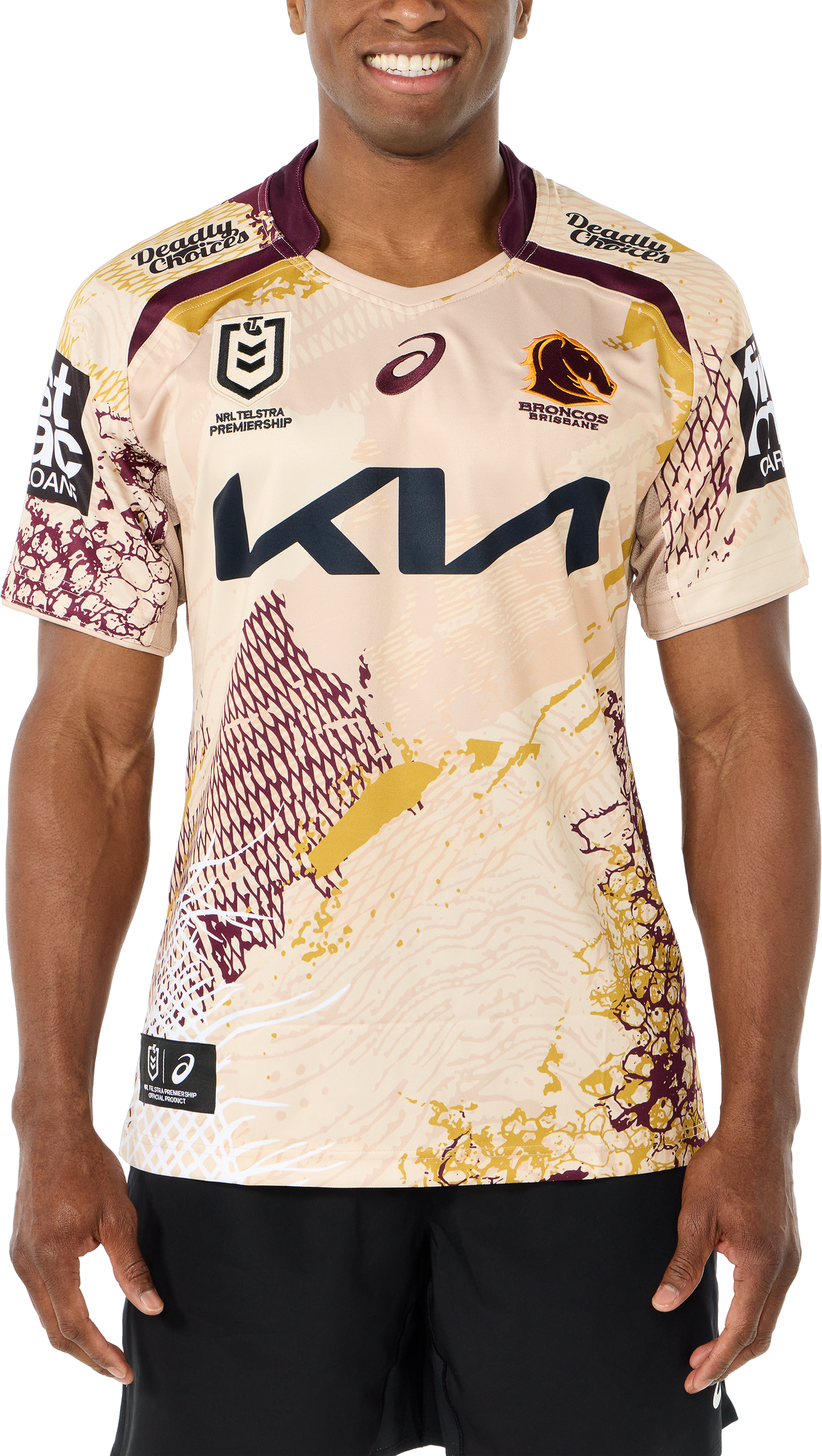 Brisbane Broncos Mens 2025 Replica Indigenous Jersey