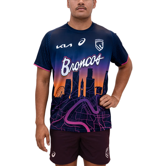 Brisbane Broncos Mens 2026 Run Out Tee - View 1
