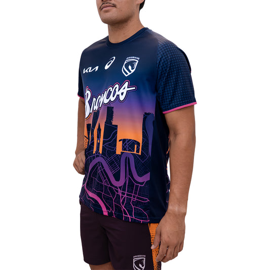 Brisbane Broncos Mens 2026 Run Out Tee - View 2