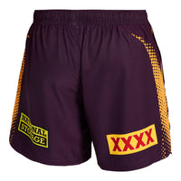 Brisbane Broncos Mens 2026 Training Shorts Maroon