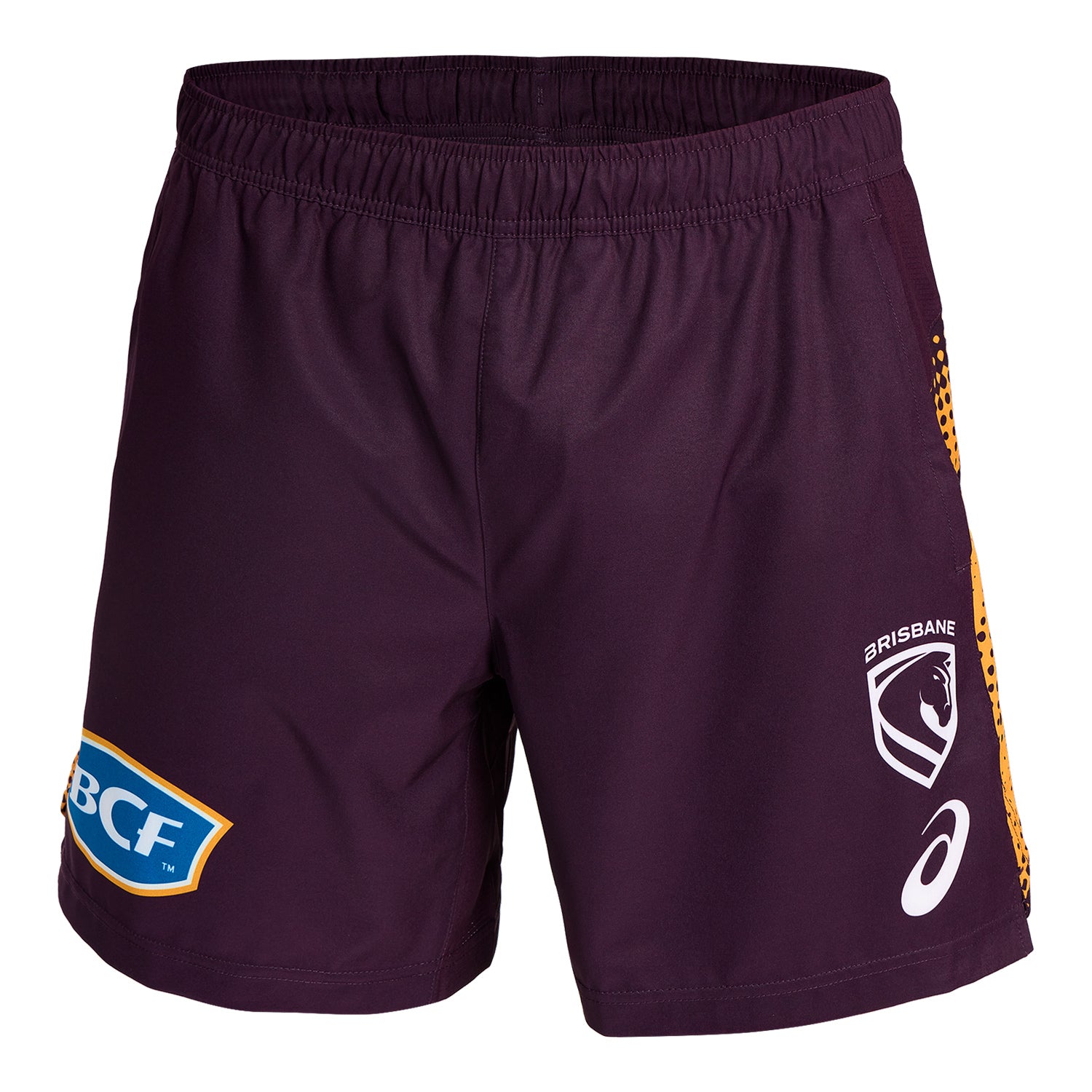 Brisbane Broncos Mens 2026 Training Shorts Maroon - View 1