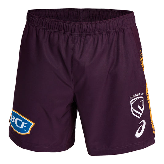 Brisbane Broncos Mens 2026 Training Shorts Maroon - View 1