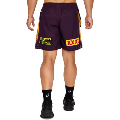 Brisbane Broncos Mens 2026 Training Shorts Maroon - View 7