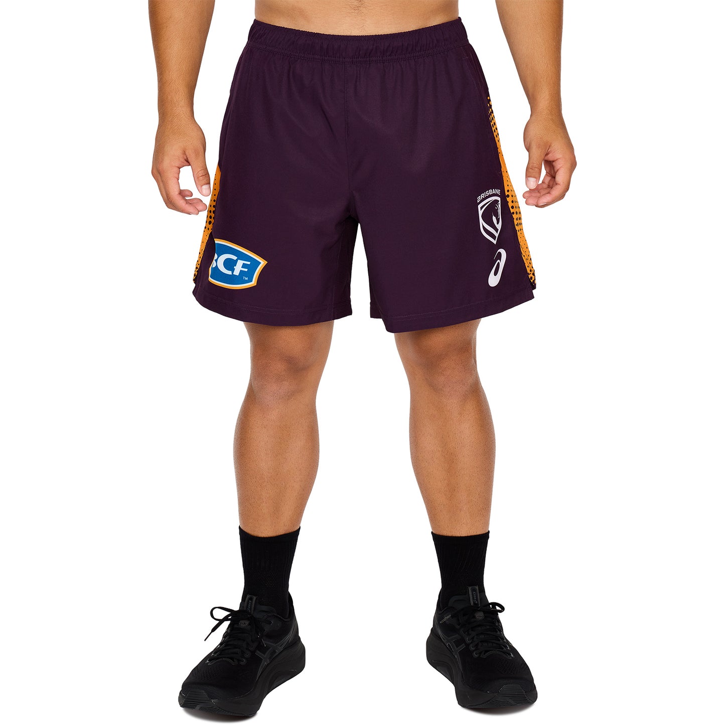 Brisbane Broncos Mens 2026 Training Shorts Maroon