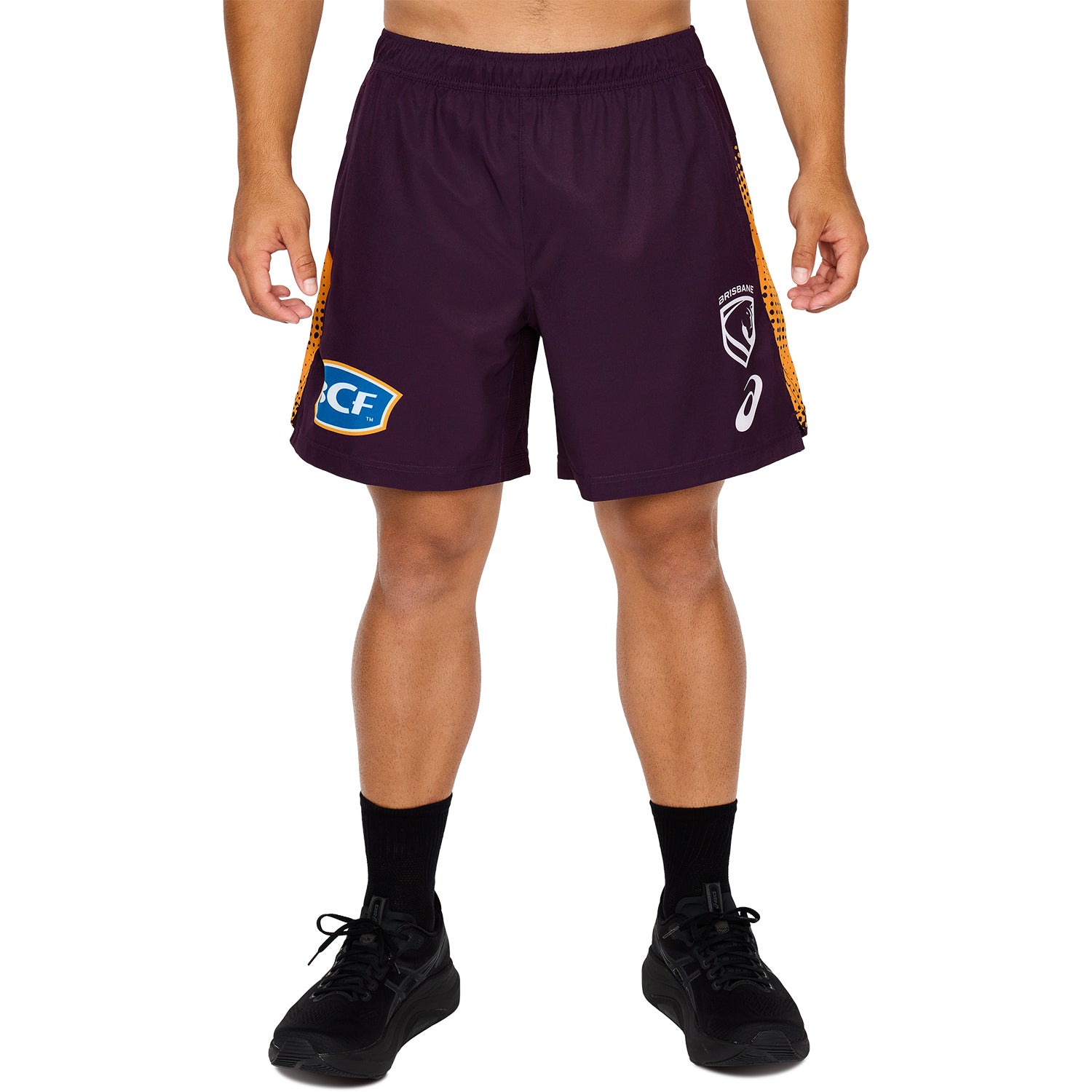 Brisbane Broncos Mens 2026 Training Shorts Maroon - View 4