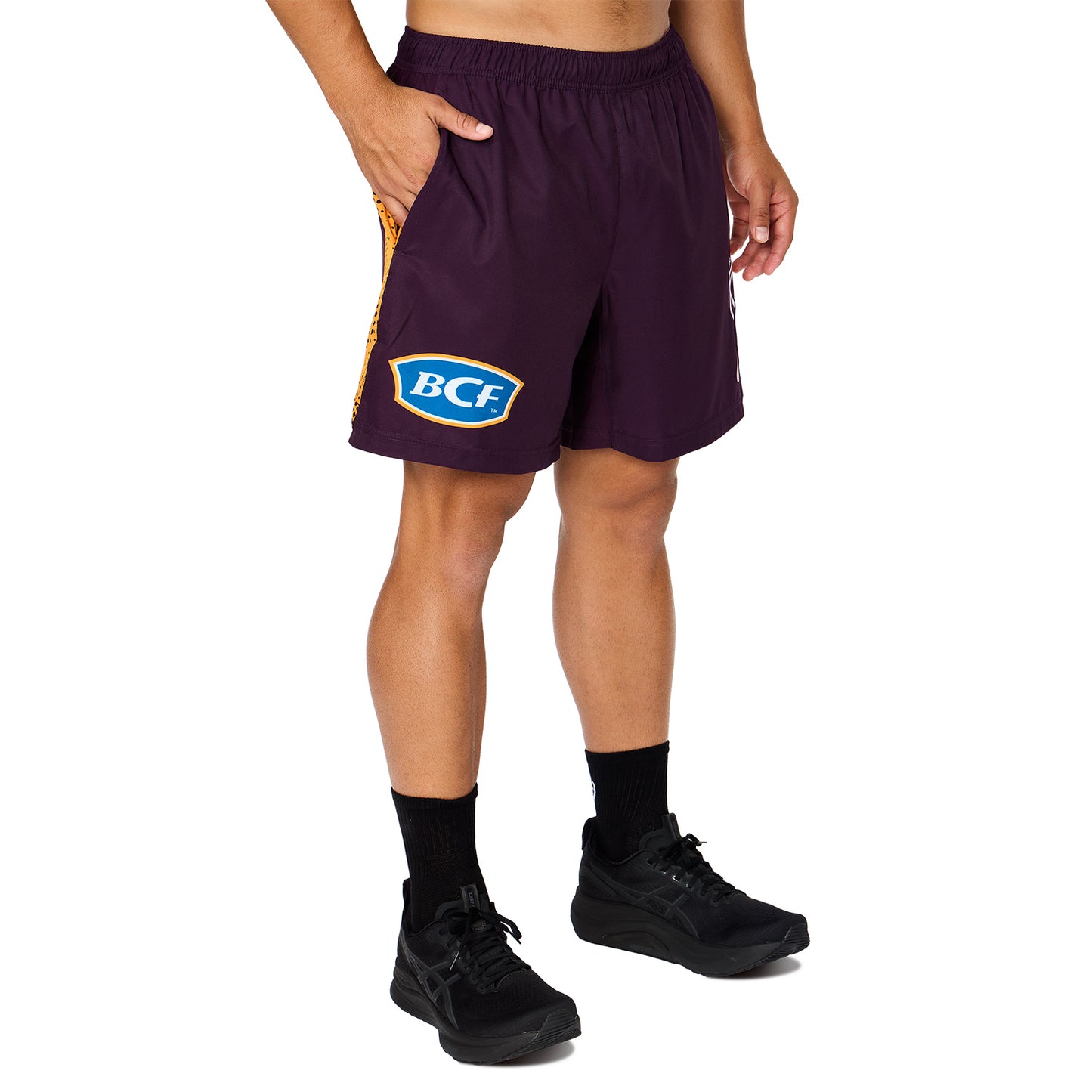 Brisbane Broncos Mens 2026 Training Shorts Maroon