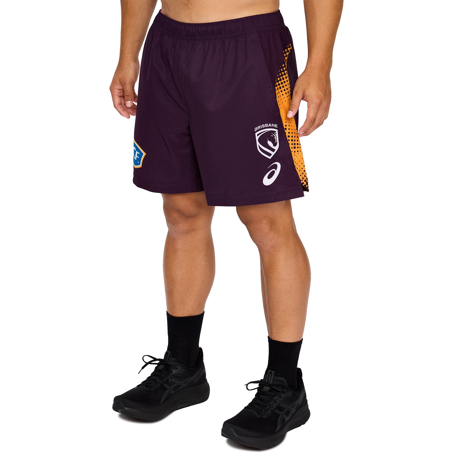 Brisbane Broncos Mens 2026 Training Shorts Maroon - View 5