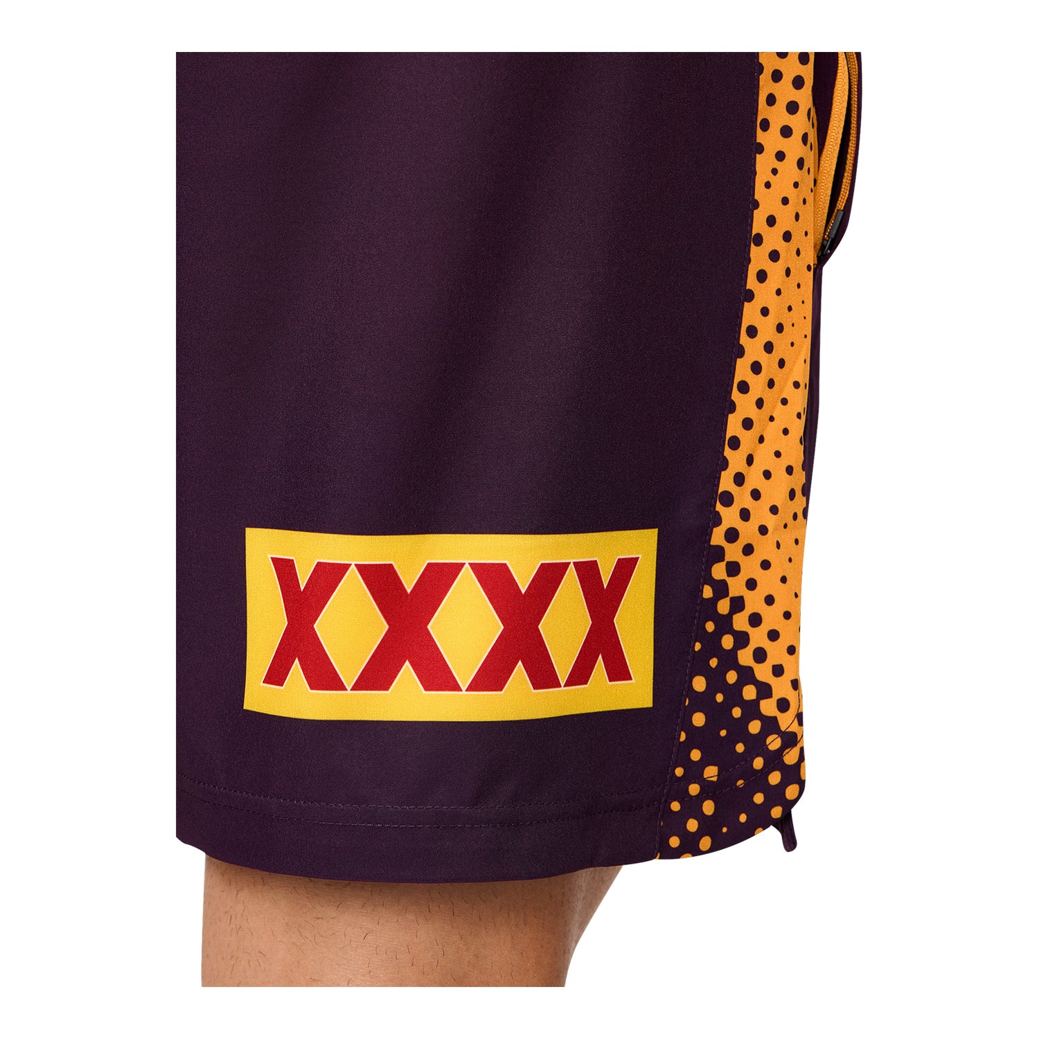 Brisbane Broncos Mens 2026 Training Shorts Maroon - View 9